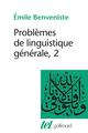 PROBLEMES DE LINGUISTIQUE GENERALE T.2 